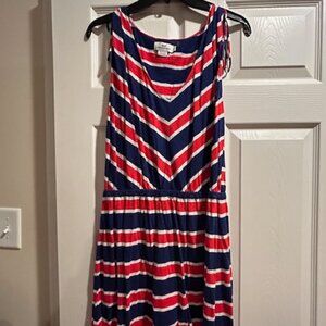 Vineyard Vines red,white, blue cotton sleeveless dress